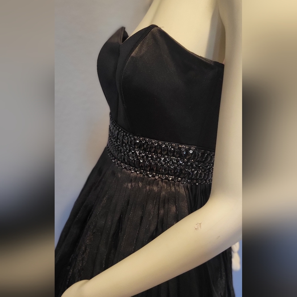 Rachel Allan Black Strapless Gown With Corset And Bra 3 Layer Size 2 - Picture 11 of 16